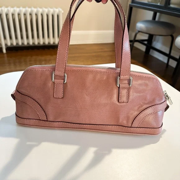 Burberry Pink Leather Shoulder Bag Vintage - Picture 4 of 11